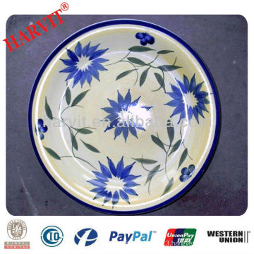 10.5 INCHES Turkish Stoneware hand painted plates, Ceramic hand painted plates